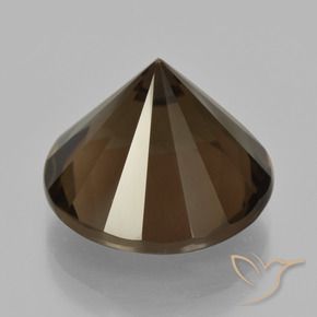 Quarzo fumé Hickory Brown naturale da 9.79 ct, Rotondo, VVS