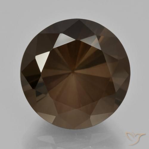 10.19ct Naturale Marrone scuro Quarzo fumé, Rotondo, VVS