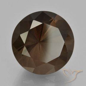 Quarzo fumé Marrone scuro naturale da 10.19 ct, Rotondo, VVS