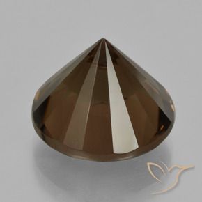 Quarzo fumé Marrone scuro naturale da 10.19 ct, Rotondo, VVS