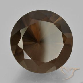 Quarzo fumé Marrone scuro naturale da 10.43 ct, Rotondo, VVS