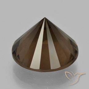 Quarzo fumé Marrone scuro naturale da 10.43 ct, Rotondo, VVS