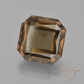 Quarzo fumé Marrone medio-scuro naturale da 7.15 ct, Ottagonale / Taglio smeraldo, VVS-VS