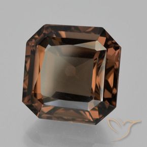 Quarzo fumé Marrone rossastro naturale da 6.42 ct, Ottagonale / Taglio smeraldo, VVS-VS