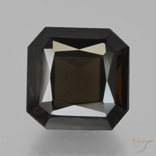 Quarzo fumè Marrone cioccolato naturale da 6.26 ct, Ottagonale / Taglio smeraldo, VS