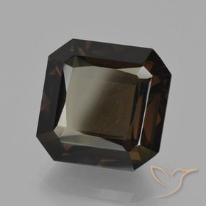 Quarzo fumé Marrone scuro naturale da 10.74 ct, Ottagonale / Taglio smeraldo, VVS-VS