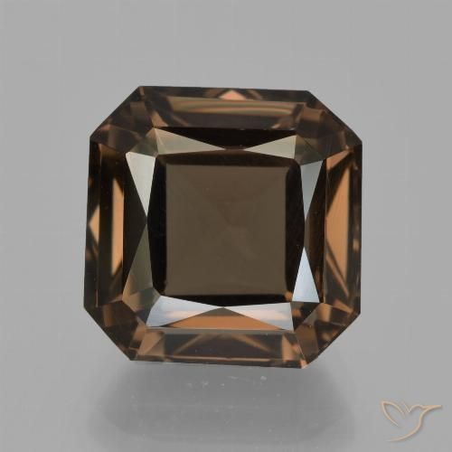 7.63ct Naturale Marrone Quarzo fumè, Taglio smeraldo, VS