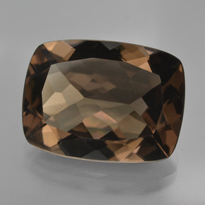 Quarzo fumé naturale marrone da 16,28 ct, taglio a cuscino, VVS