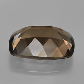 Quarzo fumé naturale marrone da 16,28 ct, taglio a cuscino, VVS