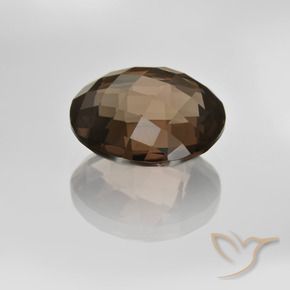 Quarzo fumé ombra marrone naturale da 8.12 ct, Rotondo, VVS