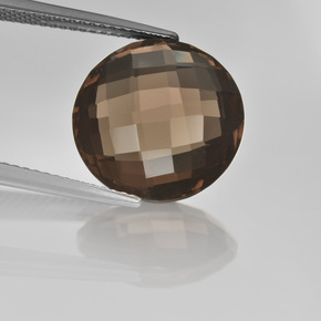 Quarzo fumé Marrone naturale da 8.37 ct, Taglio rotondo, VVS