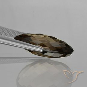 Quarzo fumé Marrone scuro naturale da 13.61 ct, Ovale, VVS