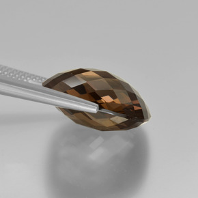 Quarzo fumé ombra marrone naturale da 13.13 ct, Taglio a cuscino, VVS