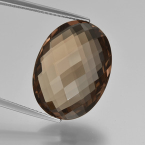 Quarzo fumé Marrone cioccolato naturale da 13.23 ct, Taglio ovale, VVS