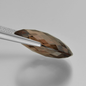 Quarzo fumé Marrone cioccolato naturale da 13.23 ct, Taglio ovale, VVS