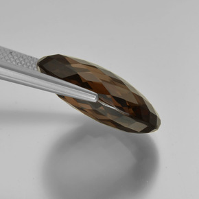 Quarzo fumé naturale marrone da 14,29 ct, taglio ovale, VVS