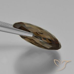 Quarzo fumé ombra marrone naturale da 14.03 ct, Ovale, VVS