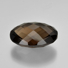 Quarzo fumé Marrone scuro naturale da 16.26 ct, Taglio ovale, VVS-VS