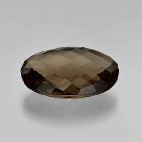 Quarzo fumé naturale marrone da 13,09 ct, taglio ovale, VVS