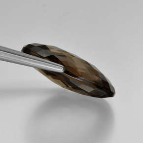 Quarzo fumé naturale marrone da 13,09 ct, taglio ovale, VVS
