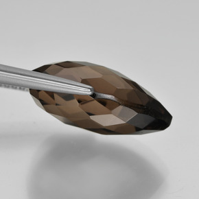 Quarzo fumé naturale marrone da 8,08 ct, taglio a pera, VVS-VS
