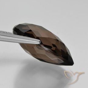 Quarzo fumé Marrone naturale da 8.17 ct, Forma a pera, VVS