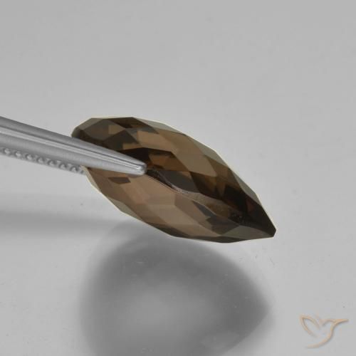 Quarzo fumé Marrone cioccolato naturale da 7.93 ct, Forma a pera, VVS-VS