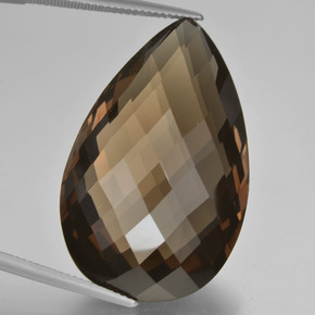 Quarzo fumé naturale marrone da 50,44 ct, taglio a pera, VVS