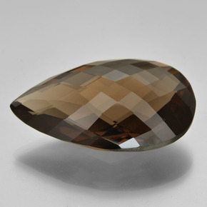 Quarzo fumé naturale marrone da 50,44 ct, taglio a pera, VVS