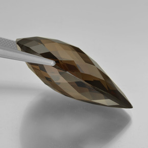 Quarzo fumé naturale marrone da 50,44 ct, taglio a pera, VVS