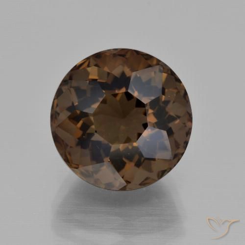 6.10ct Naturale ombra marrone Quarzo fumé, Rotondo, VS