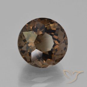 Quarzo fumé ombra marrone naturale da 6.10 ct, Rotondo, VS