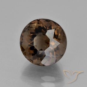 Quarzo fumé Hickory Brown naturale da 5.23 ct, Rotondo, VVS-VS