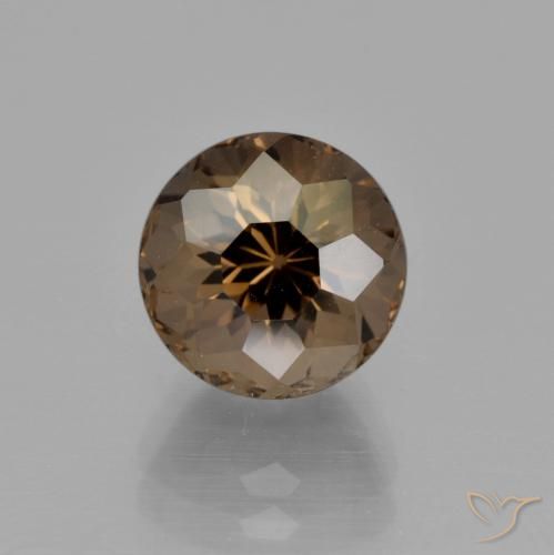 Quarzo fumè Marrone cioccolato naturale da 2.89 ct, Rotondo, VS