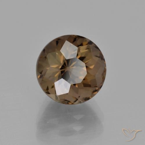 Quarzo fumè Marrone cioccolato naturale da 2.89 ct, Rotondo, VS