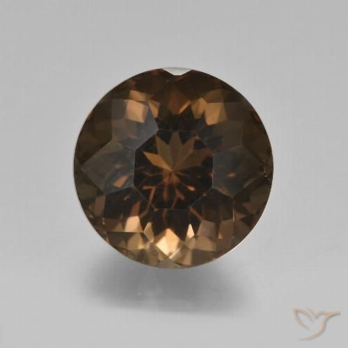 8.25ct Naturale Blu scuro Quarzo fumé, Rotondo, VVS-VS