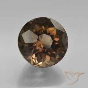 Quarzo fumé Marrone cioccolato naturale da 7.66 ct, Rotondo, VVS