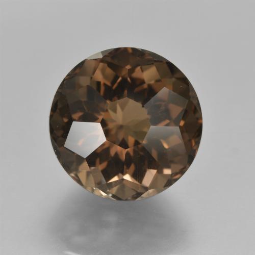 Quarzo fumé naturale marrone da 8,79 ct, taglio rotondo, VS