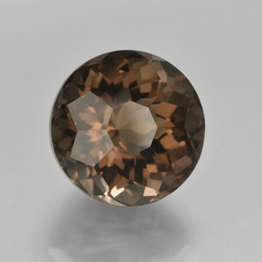Quarzo fumé naturale marrone da 8,79 ct, taglio rotondo, VS