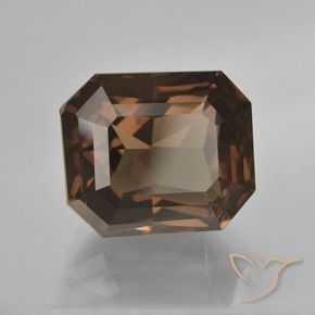 Quarzo fumé ombra marrone naturale da 8.66 ct, Ottagonale / Taglio smeraldo, VVS-VS