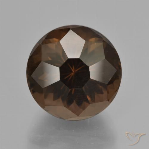 10.25ct Naturale ombra marrone Quarzo fumé, Rotondo, VVS-VS