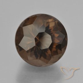 Quarzo fumé ombra marrone naturale da 10.25 ct, Rotondo, VVS-VS