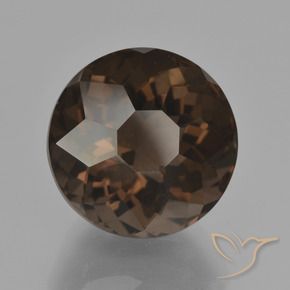 Quarzo fumé Hickory Brown naturale da 10.75 ct, Rotondo, VVS-VS