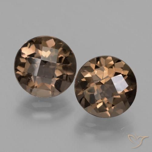 3.71ctw Naturale Marrone medio Quarzo fumè, Rotondo, VS