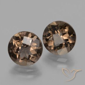 Gemme di Quarzo fumé Marrone medio naturale da 3.71 ct, Rotondo, VS