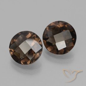 Gemme di Quarzo fumé Blu scuro naturale da 3.02 ct, Rotondo, VS