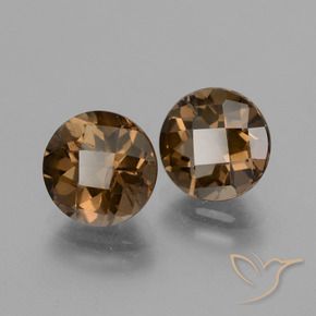 Gemme di Quarzo fumé Marrone medio-scuro naturale da 3.37 ct, Rotondo, VS