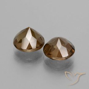 Gemme di Quarzo fumé Marrone medio-scuro naturale da 3.37 ct, Rotondo, VS