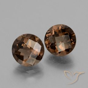 Gemme di Quarzo fumé Marrone medio naturale da 3.53 ct, Rotondo, VS