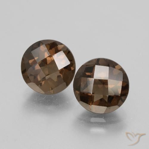 3.62ctw Naturale Marrone medio Quarzo fumé, Rotondo, VS